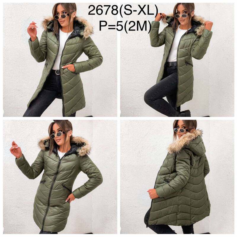 Kurtki damskie cienki Roz S-XL, 1 Kolor Paczka 4 szt